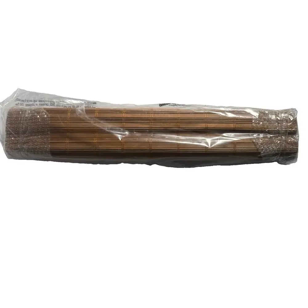 LazBlinds 22x64 Cordless Bamboo Roman Shade Brown Light Filtering No Drill